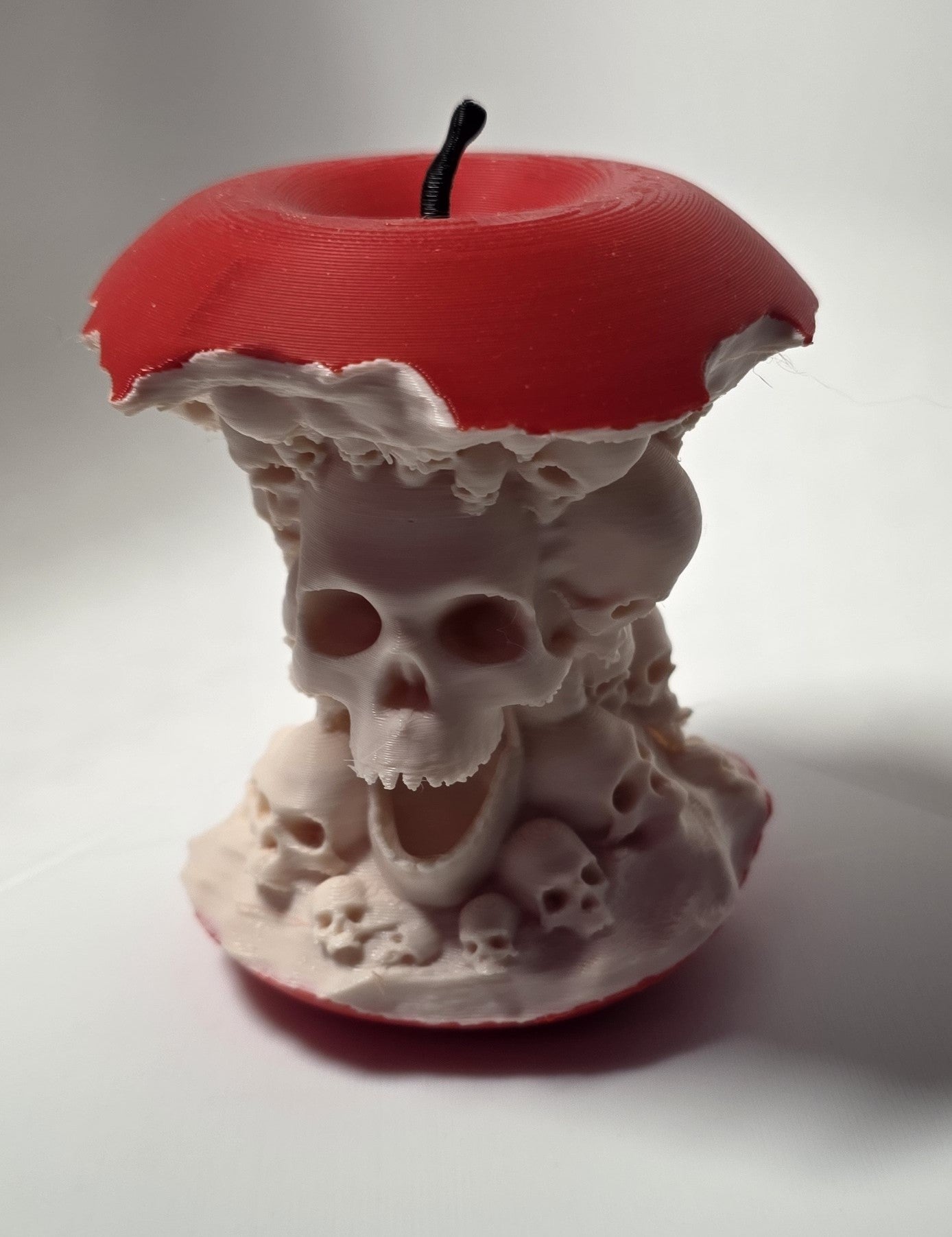 Realistic Apple with Skulls Decor